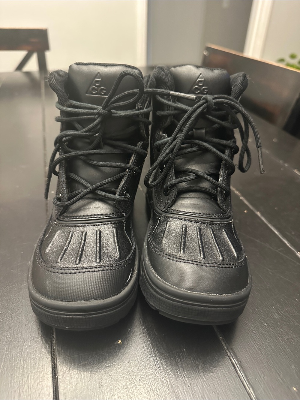 Nike ACG Kids Black Lace-Up Outdoor Boots